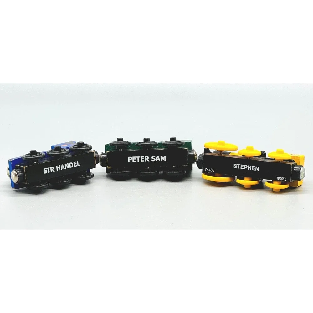 Thomas and Friends Wooden Train Tenders Harold Sir Handel Peter Sam Lot of 9